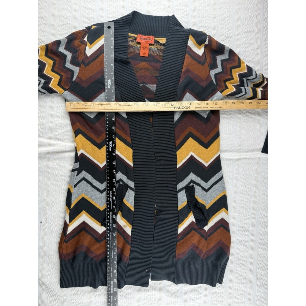 Missoni Target Cardigan Sweater Zigzag Chevron Open Front Small Boho Festival - Picture 5 of 5